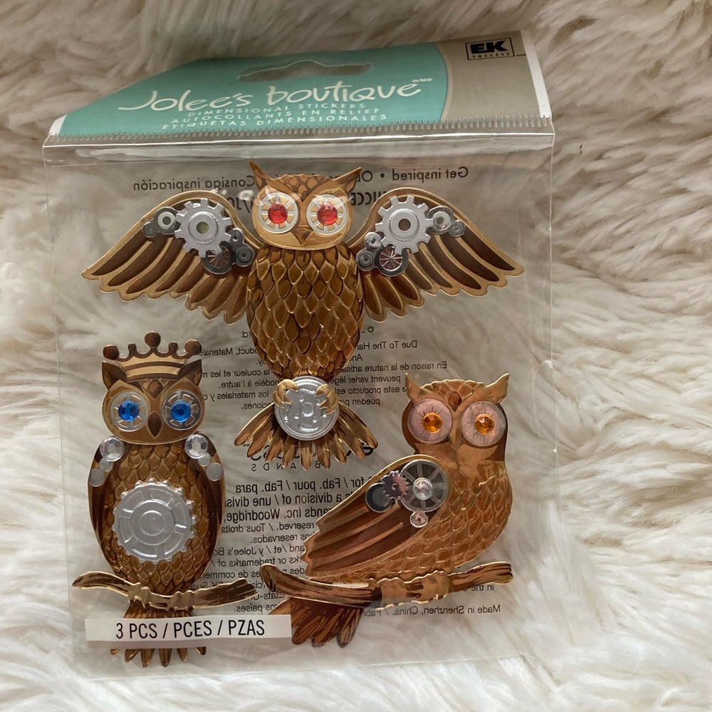 Jolee’s owl scrapbooking embellishments-NEW